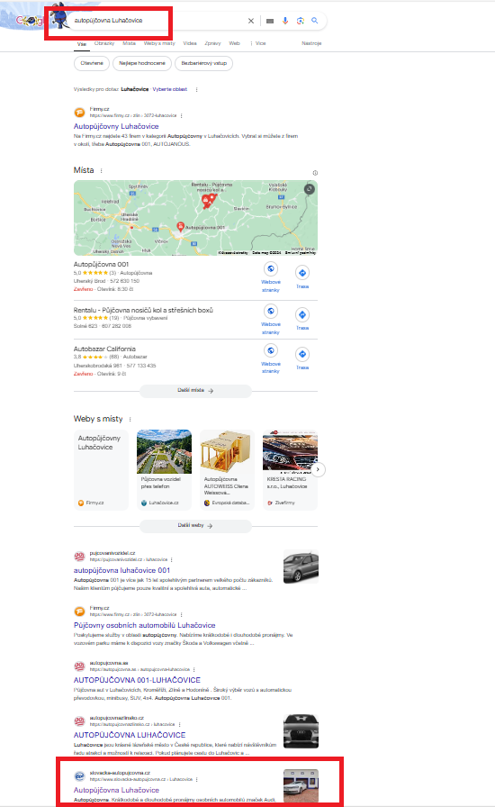 Autopujcovna Luhacovice